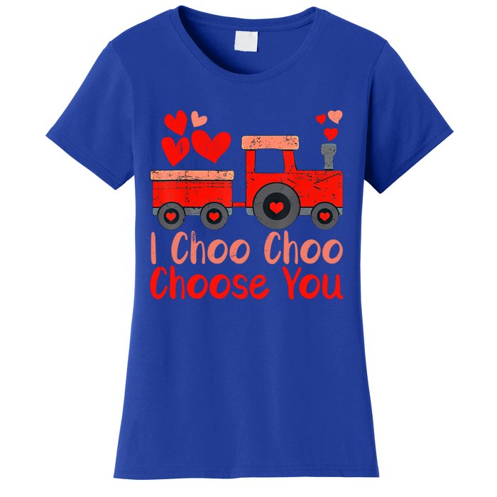 I Choo Choo Choose You Cute Train Heart Valentines Day Gift Women's T-Shirt