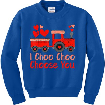 I Choo Choo Choose You Cute Train Heart Valentines Day Gift Kids Sweatshirt