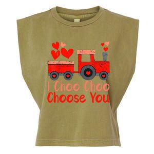 I Choo Choo Choose You Cute Train Heart Valentines Day Gift Garment-Dyed Women's Muscle Tee