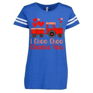 I Choo Choo Choose You Cute Train Heart Valentines Day Gift Enza Ladies Jersey Football T-Shirt