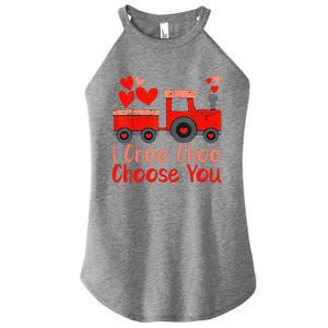 I Choo Choo Choose You Cute Train Heart Valentines Day Gift Women's Perfect Tri Rocker Tank