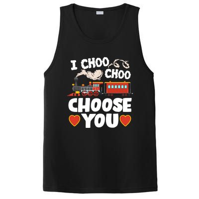 I Choo Choo Choose You Valentines Train Railroad Gift PosiCharge Competitor Tank