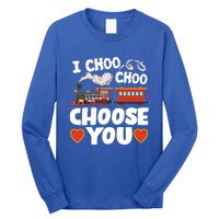 I Choo Choo Choose You Valentines Train Railroad Gift Long Sleeve Shirt