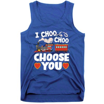 I Choo Choo Choose You Valentines Train Railroad Gift Tank Top