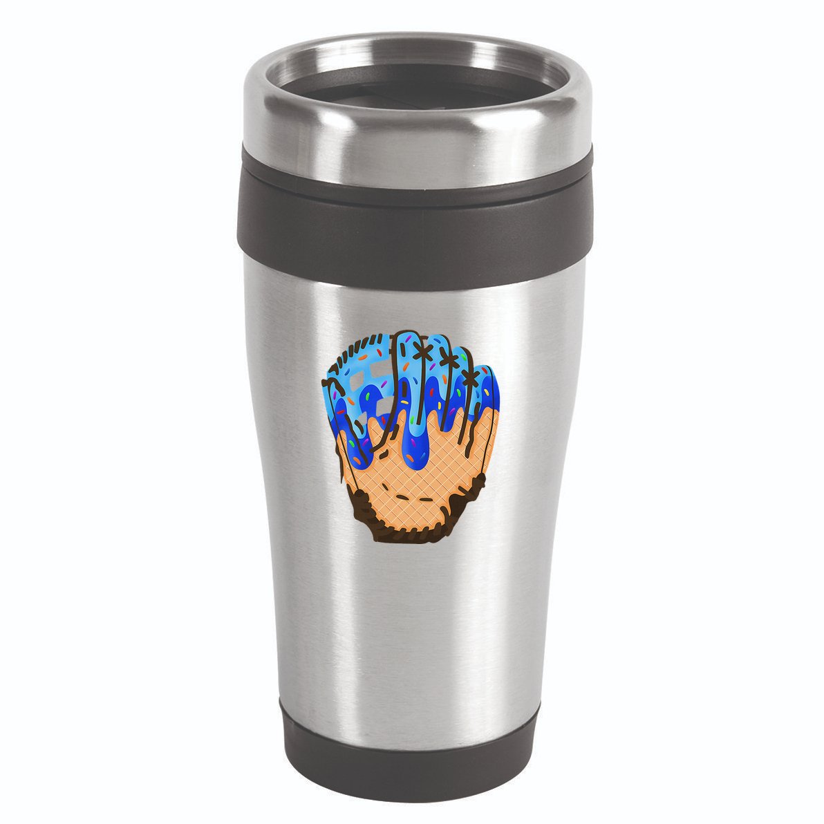 Ice Cream Cone Baseball Glove Drip 16oz Travel Tumbler