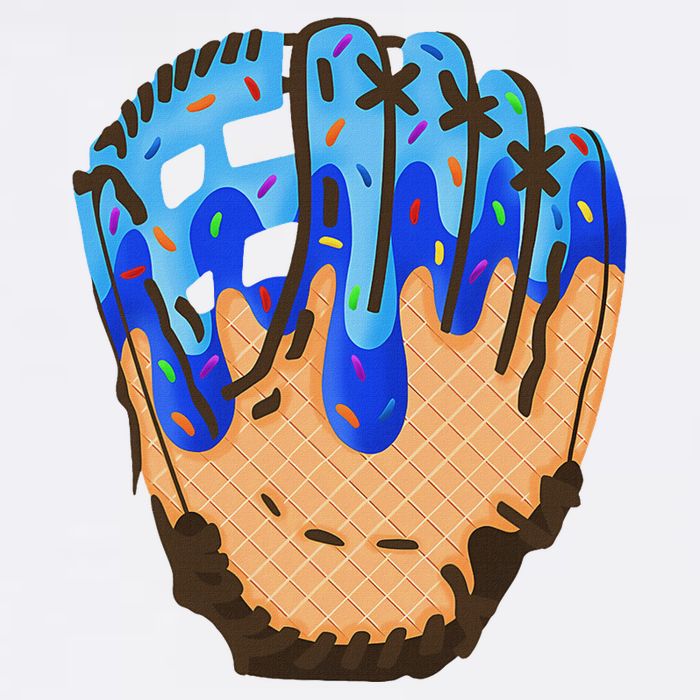 Ice Cream Cone Baseball Glove Drip Cooling Performance Crew T-Shirt