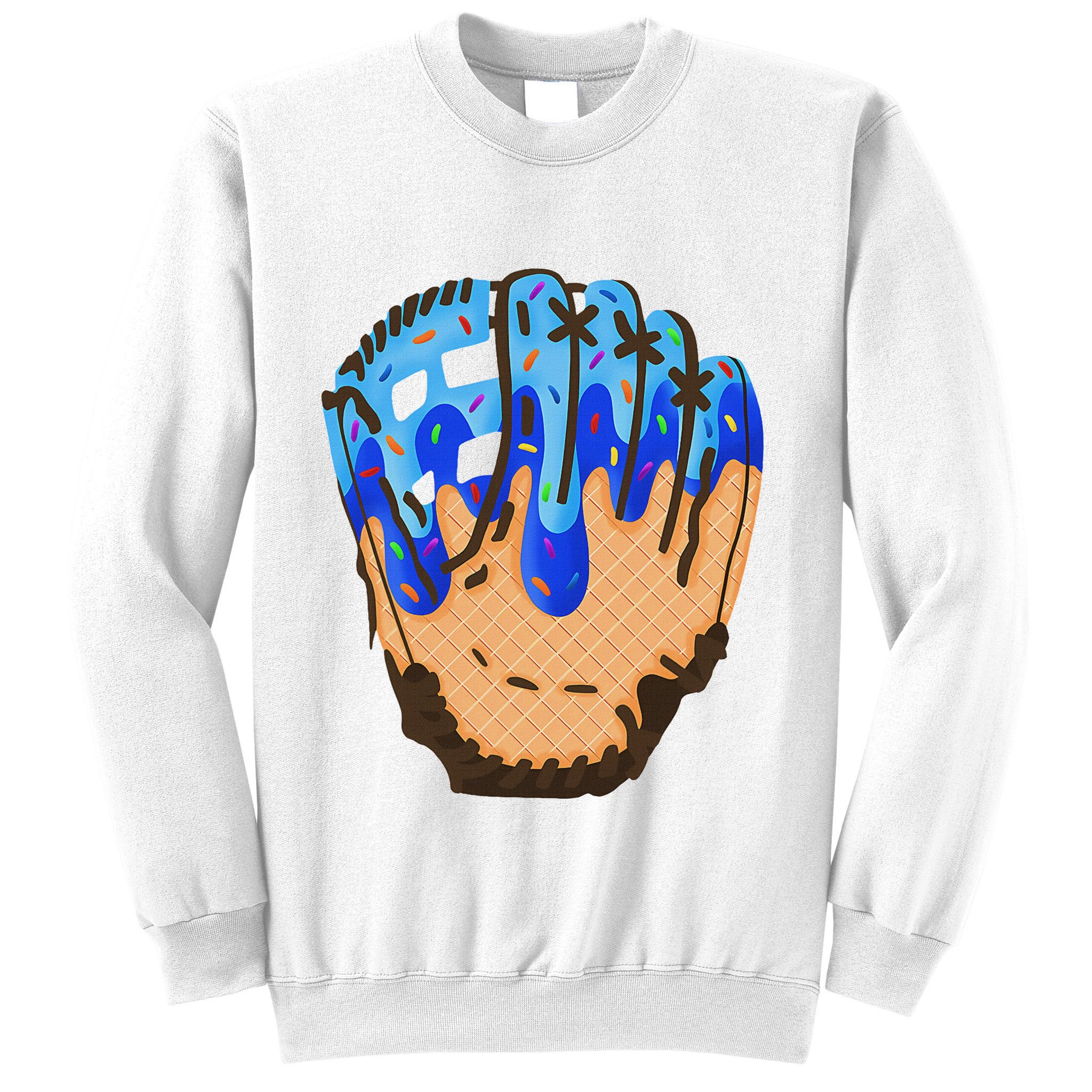 Ice Cream Cone Baseball Glove Drip Sweatshirt