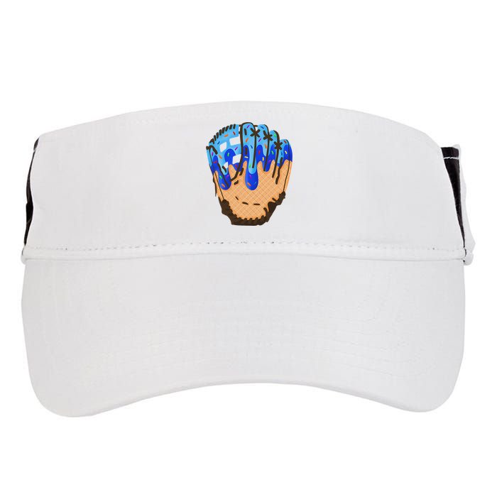 Ice Cream Cone Baseball Glove Drip Adult Drive Performance Visor