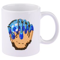 Ice Cream Cone Baseball Glove Drip 11oz C Handle Ceramic Mug