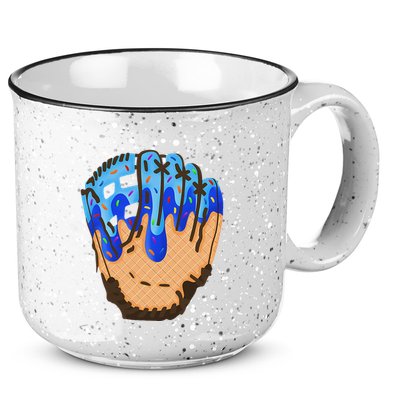 Ice Cream Cone Baseball Glove Drip 15oz Campfire Ceramic Mug
