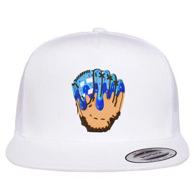 Ice Cream Cone Baseball Glove Drip Flatbill Hat