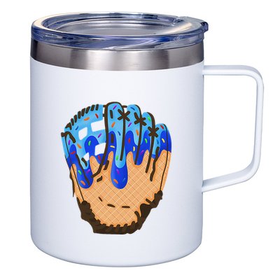 Ice Cream Cone Baseball Glove Drip 12oz Stainless Steel Coffee Mug
