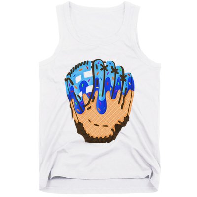Ice Cream Cone Baseball Glove Drip Tank Top