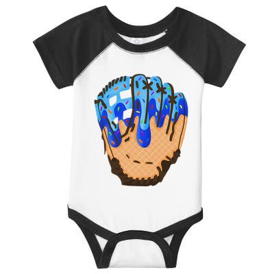 Ice Cream Cone Baseball Glove Drip Infant Baby Jersey Bodysuit