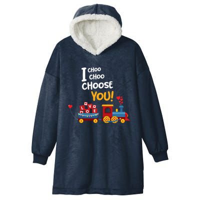 I Choo Choo Choose You Funny Gift Love Train Gift Friend Hooded Wearable Blanket