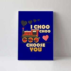 I Choo Choo Choose You Train Love Hearts Valentines Day Gift Canvas