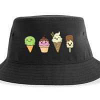 Ice Cream Cones Popsicle Frozen Food Gif Sustainable Bucket Hat