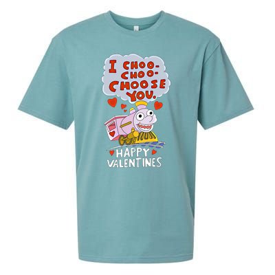 I Choo Choo Choose You Train Love Hearts Valentines Day Gift Sueded Cloud Jersey T-Shirt