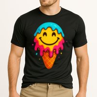 Ice Cream Cone Drip Smile Face  Cooling Performance Crew T-Shirt