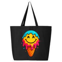 Ice Cream Cone Drip Smile Face  25L Jumbo Tote