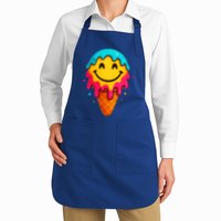 Ice Cream Cone Drip Smile Face  Apron