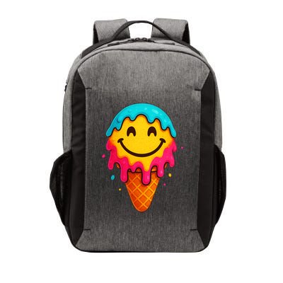 Ice Cream Cone Drip Smile Face  Vector Backpack
