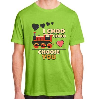 I Choo Choo Choose You Train Love Hearts Valentines Day Gift Adult ChromaSoft Performance T-Shirt