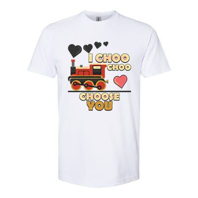 I Choo Choo Choose You Train Love Hearts Valentines Day Gift Softstyle® CVC T-Shirt