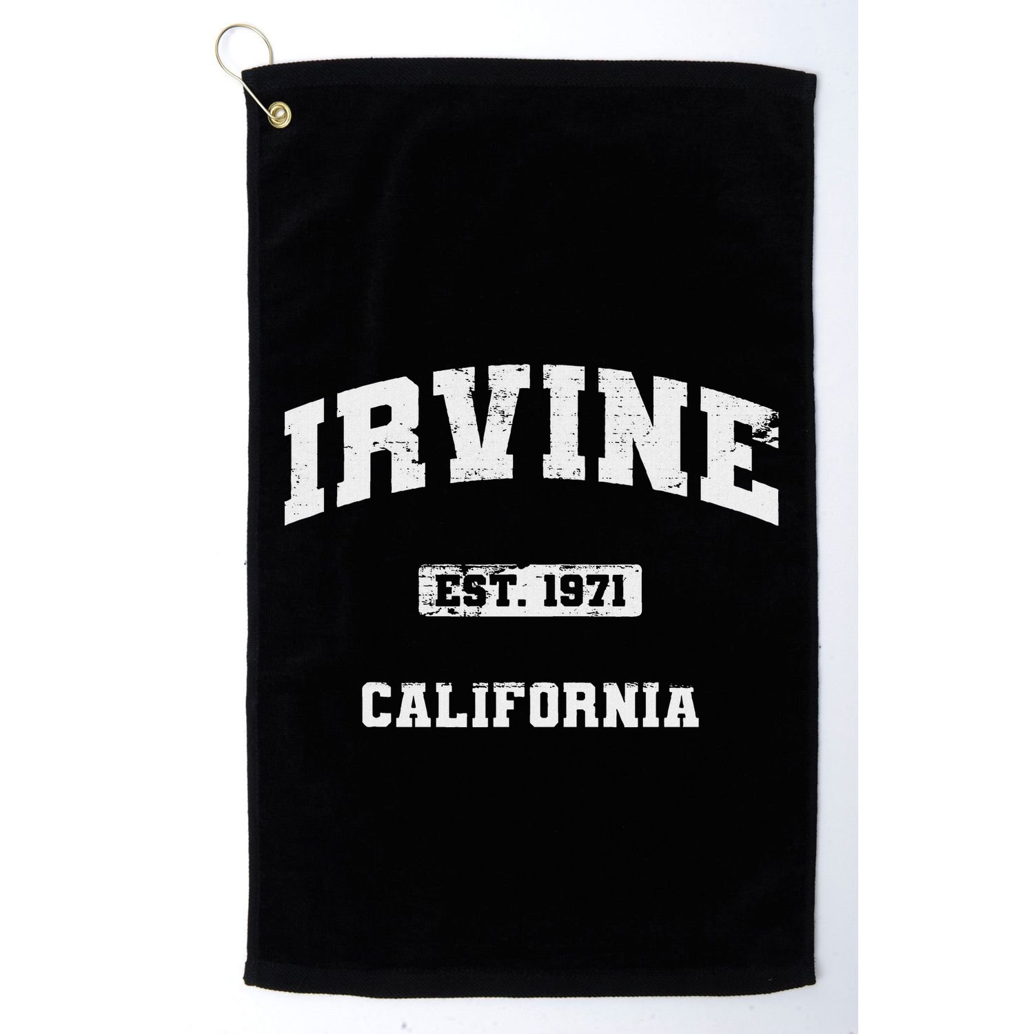 Irvine California Ca Vintage State Athletic Style Golf Towel