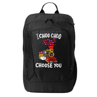 I Choo Choo Choose You Train Lover Valentine's Day Costume Gift City Backpack