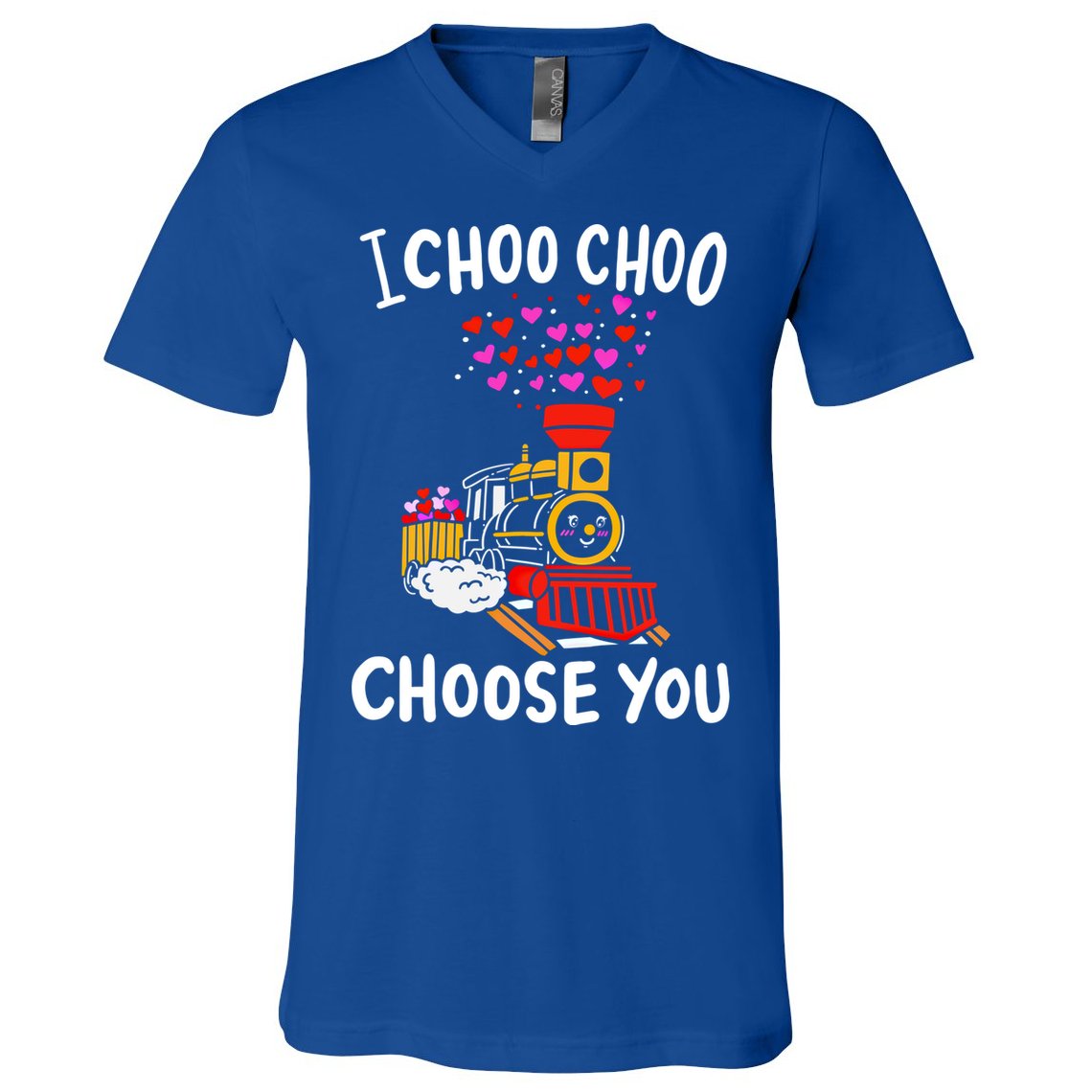 I Choo Choo Choose You Train Lover Valentine's Day Costume Gift V-Neck T-Shirt