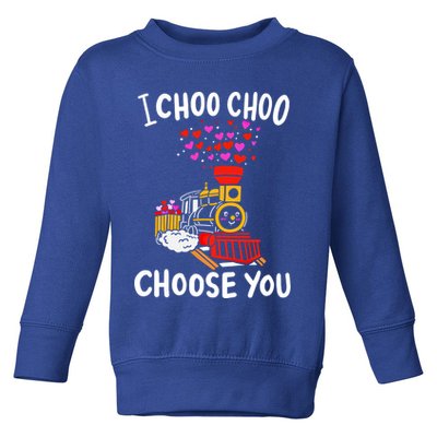 I Choo Choo Choose You Train Lover Valentine's Day Costume Gift Toddler Sweatshirt