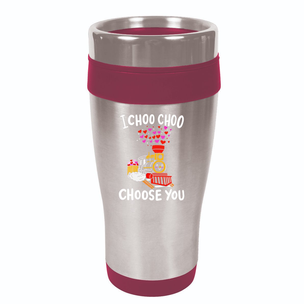 I Choo Choo Choose You Train Lover Valentine's Day Costume Gift 16oz Travel Tumbler