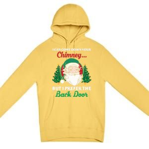 I Can Come Down Your Chimney Funny Dirty Santa Jokes Adult Funny Gift Premium Pullover Hoodie