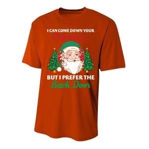 I Can Come Down Your Chimney Funny Dirty Santa Jokes Adult Funny Gift Performance Sprint T-Shirt