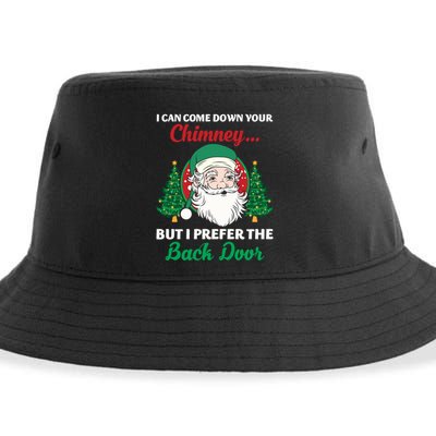 I Can Come Down Your Chimney Funny Dirty Santa Jokes Adult Funny Gift Sustainable Bucket Hat