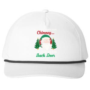 I Can Come Down Your Chimney Funny Dirty Santa Jokes Adult Funny Gift Snapback Five-Panel Rope Hat