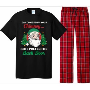 I Can Come Down Your Chimney Funny Dirty Santa Jokes Adult Funny Gift Pajama Set