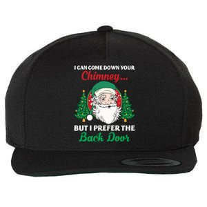 I Can Come Down Your Chimney Funny Dirty Santa Jokes Adult Funny Gift Wool Snapback Cap