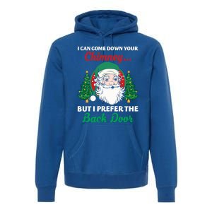 I Can Come Down Your Chimney Funny Dirty Santa Jokes Adult Funny Gift Premium Hoodie