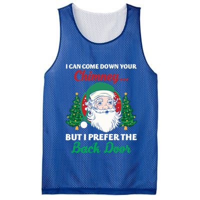I Can Come Down Your Chimney Funny Dirty Santa Jokes Adult Funny Gift Mesh Reversible Basketball Jersey Tank