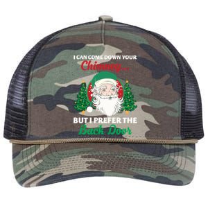 I Can Come Down Your Chimney Funny Dirty Santa Jokes Adult Funny Gift Retro Rope Trucker Hat Cap