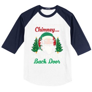 I Can Come Down Your Chimney Funny Dirty Santa Jokes Adult Funny Gift Baseball Sleeve Shirt