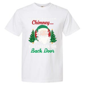 I Can Come Down Your Chimney Funny Dirty Santa Jokes Adult Funny Gift Garment-Dyed Heavyweight T-Shirt