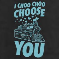 I Choo Choo Choose You Train Themed Valentines Day Funny Gift 7 Panel Mesh Trucker Snapback Hat