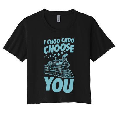 I Choo Choo Choose You Train Themed Valentines Day Funny Gift Crop Top