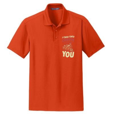 I Choo Choo Choose You Train Themed Valentines Day Meaningful Gift Dry Zone Grid Polo