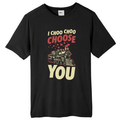 I Choo Choo Choose You Train Themed Valentines Day Meaningful Gift Tall Fusion ChromaSoft Performance T-Shirt