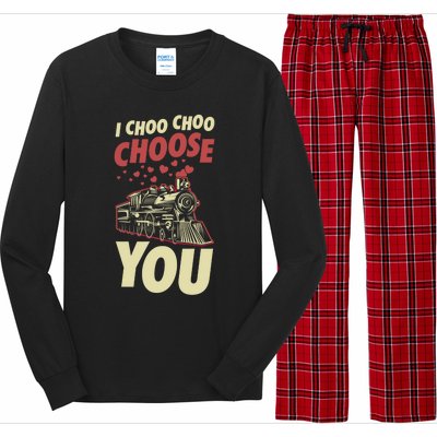 I Choo Choo Choose You Train Themed Valentines Day Meaningful Gift Long Sleeve Pajama Set