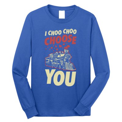 I Choo Choo Choose You Train Themed Valentines Day Meaningful Gift Long Sleeve Shirt